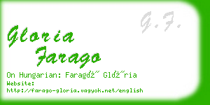 gloria farago business card
